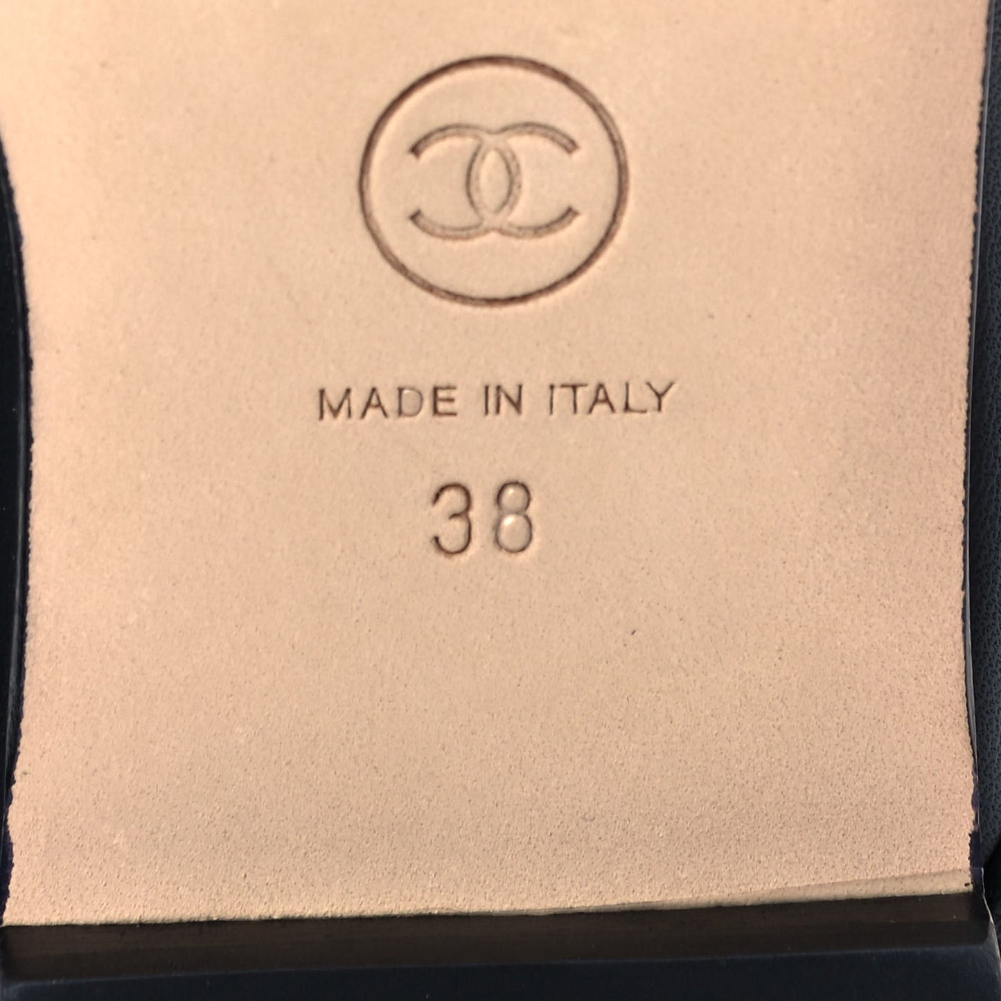 Lambskin Pearl CC Mules 38 Black