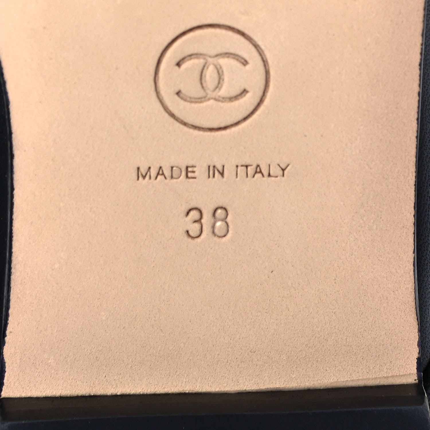 Chanel Lambskin Pearl CC Mules 38 Black 6 of 7