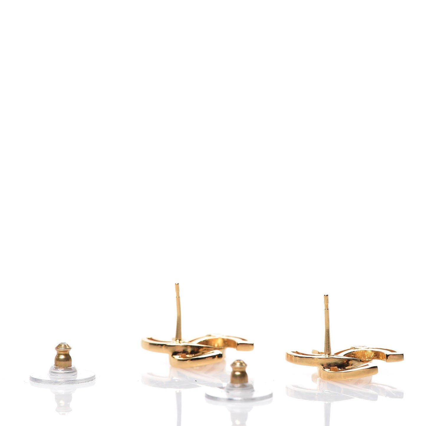 Metal Obazine CC Earrings Gold