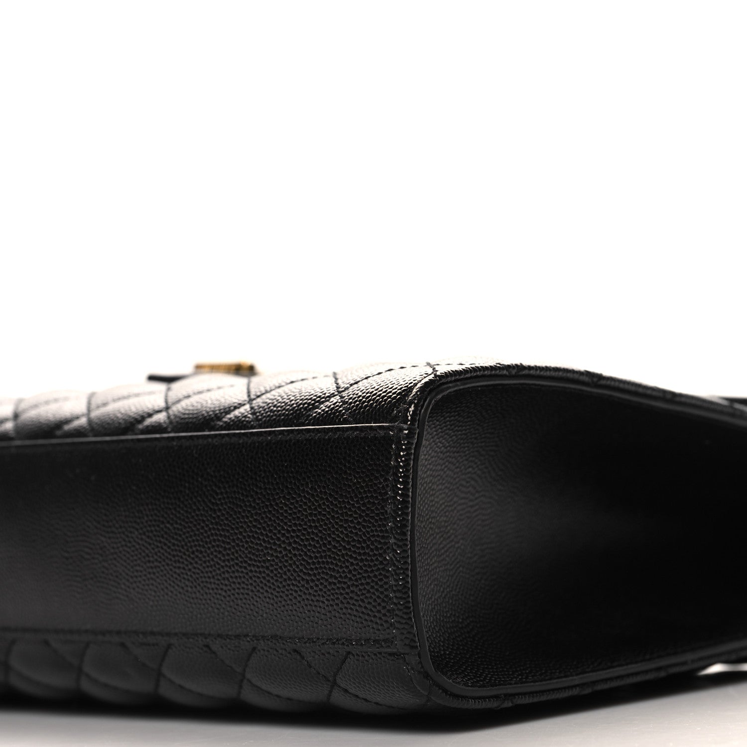 Saint Laurent Grain De Poudre Textured Mixed Matelasse Large Triquilt Monogram Satchel Black 9 of 9