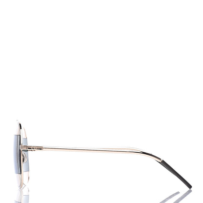 Christian Dior Split 1 Aviator Sunglasses Gold Silver 3 of 7