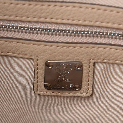 MCM Grained Calfskin Medium Klara Hobo New Beige 6 of 16