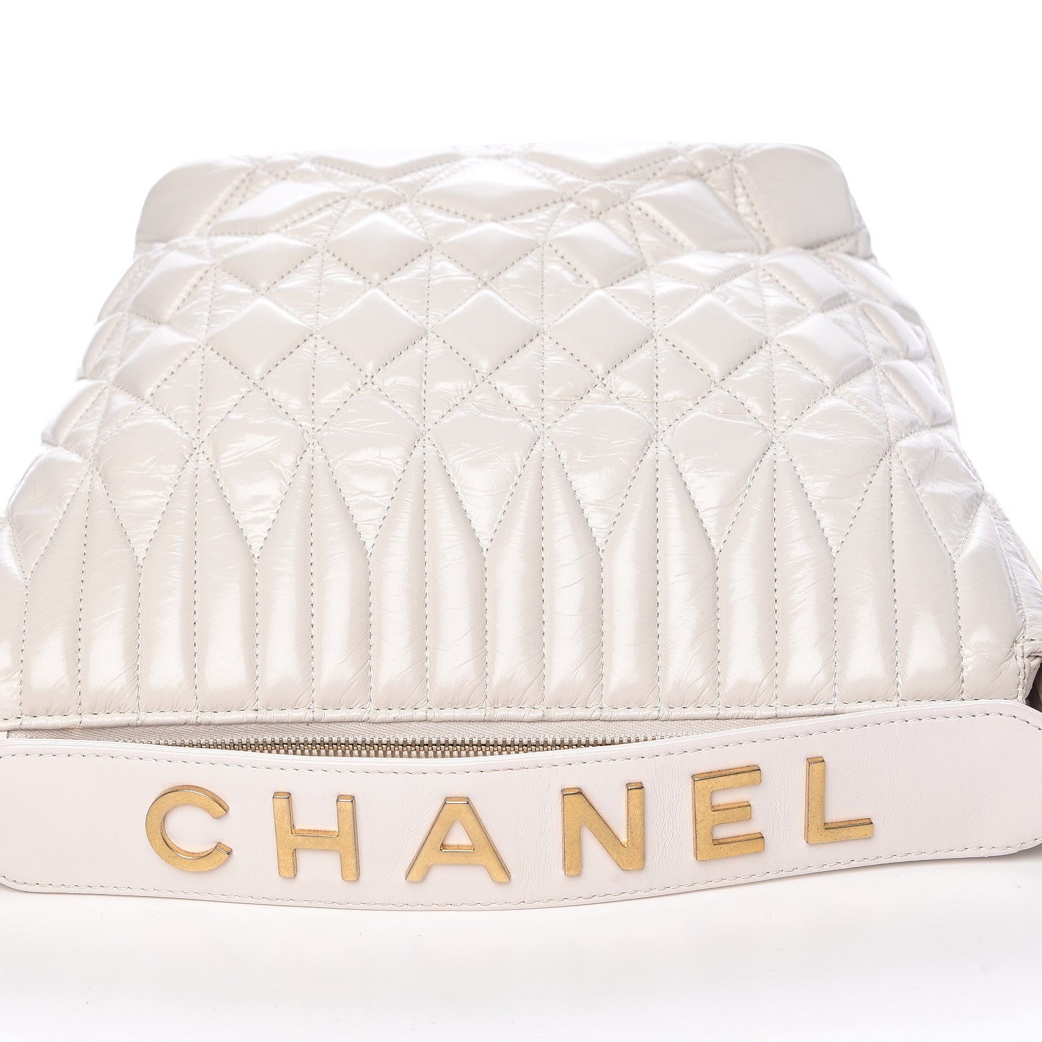 Chanel Glazed Calfskin Quilted State Of The Art Hobo White 9 of 11
