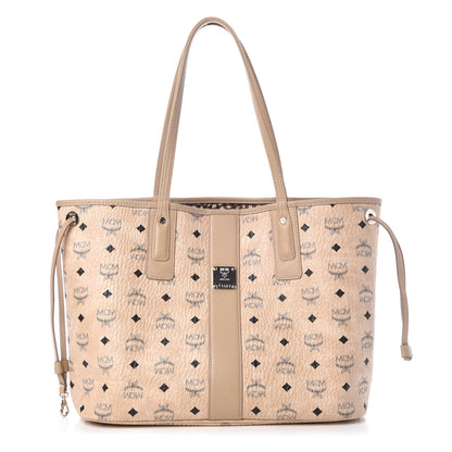MCM Visetos Medium Liz Reversible Shopper Tote Beige 1 of 12