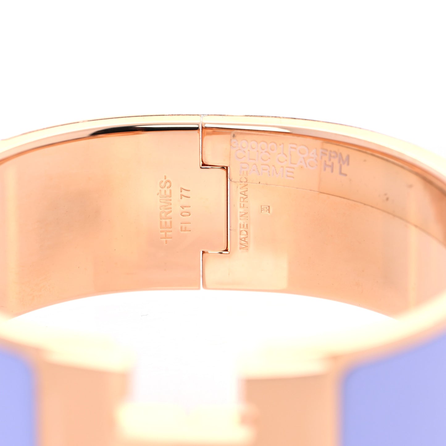 Enamel Wide Clic Clac H Bracelet PM Parme