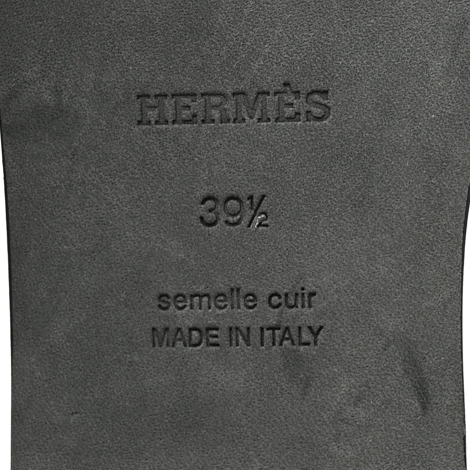 Hermes Box Calfskin Oran Sandals 39.5 Black 8 of 9