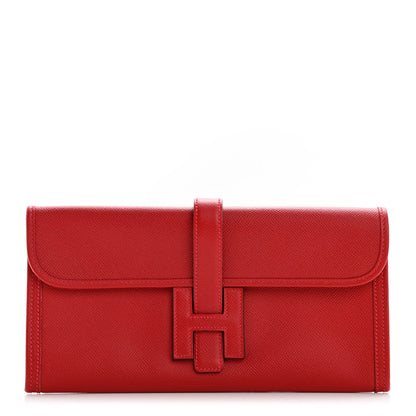 Hermes Epsom Jige Elan 29 Clutch Rouge Casaque 1 of 10