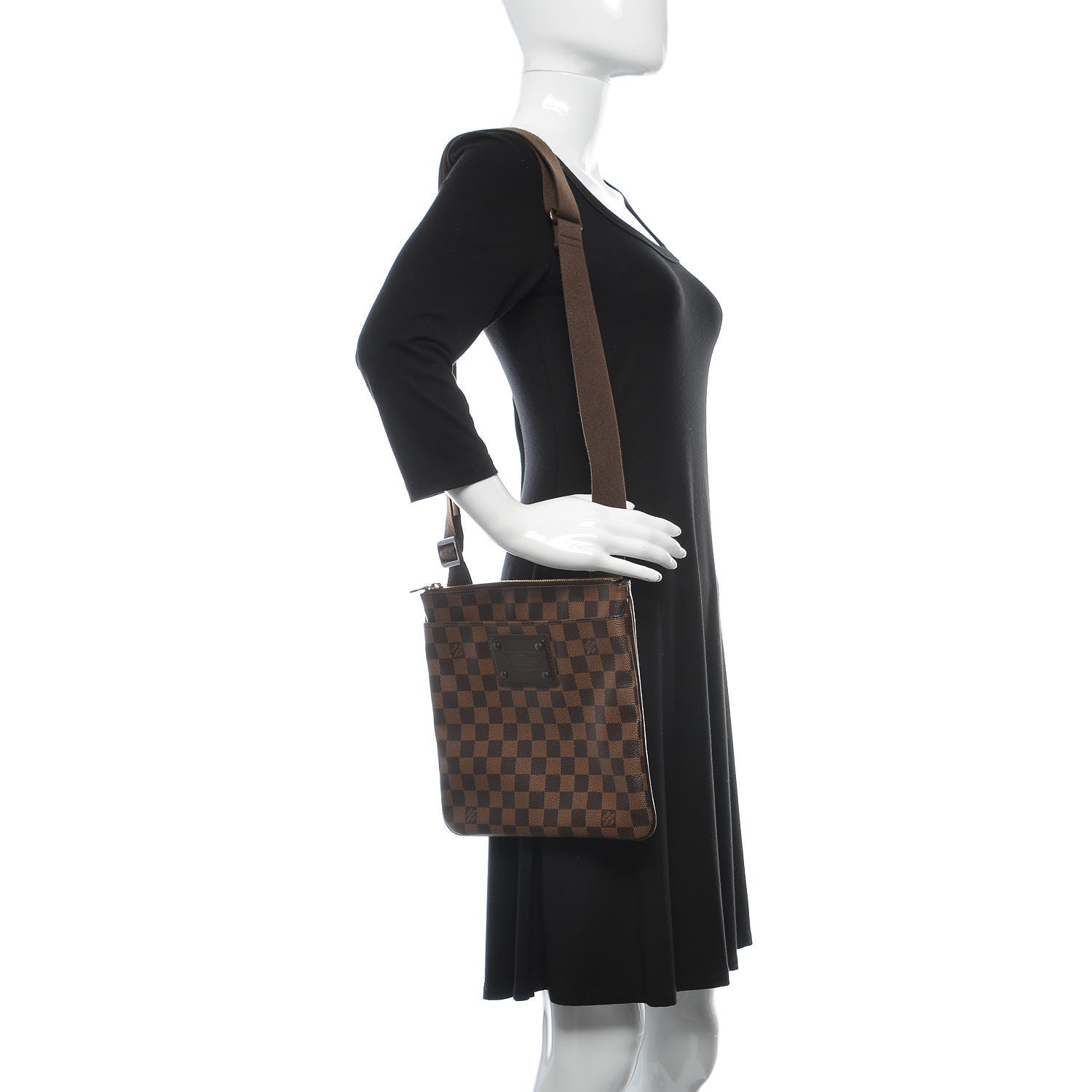 Louis Vuitton Damier Ebene Brooklyn Flat Pochette 2 of 10