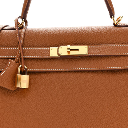 Hermes Togo Kelly Retourne 32 Gold 8 of 11