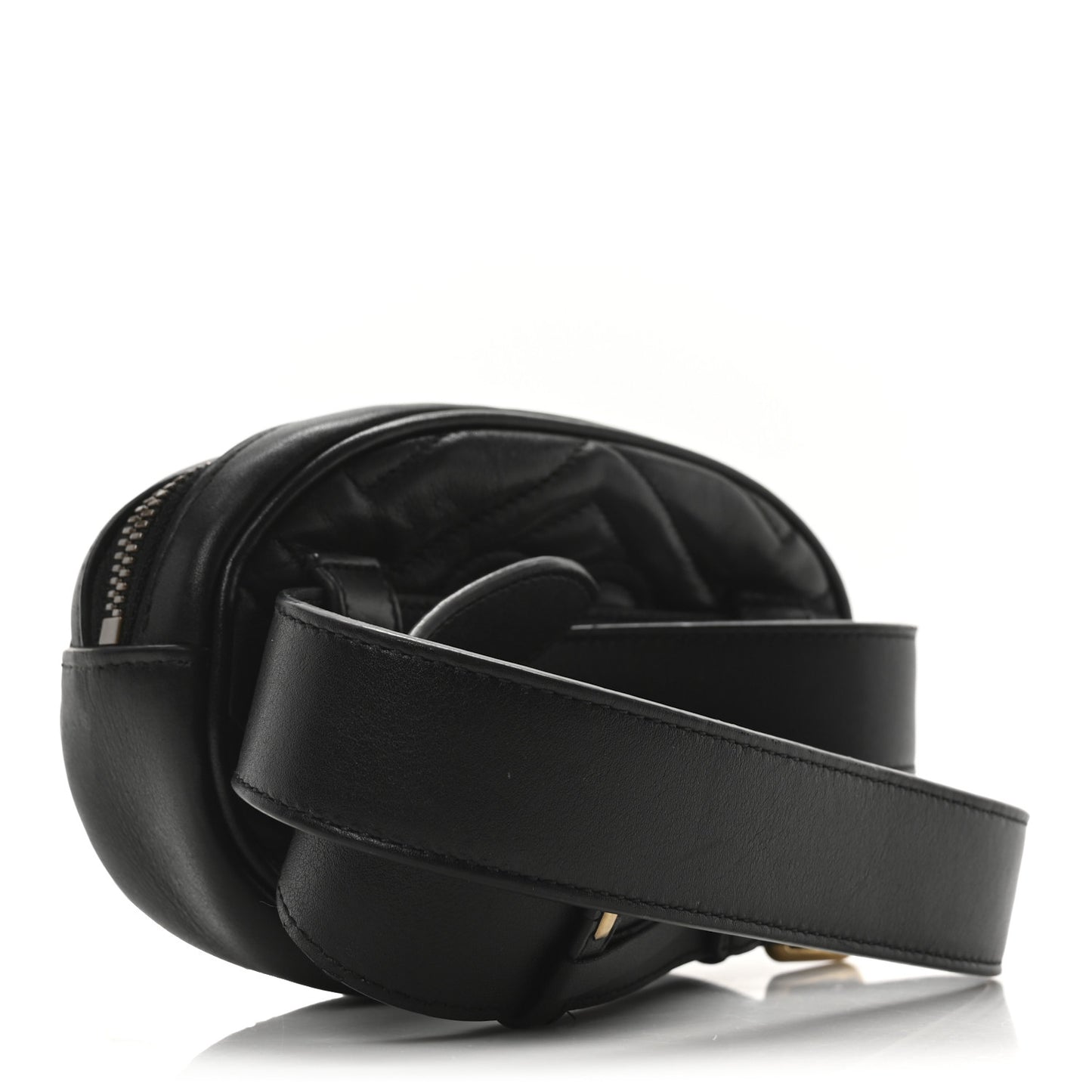 Calfskin Matelasse GG Marmont Belt Bag 85 34 Black