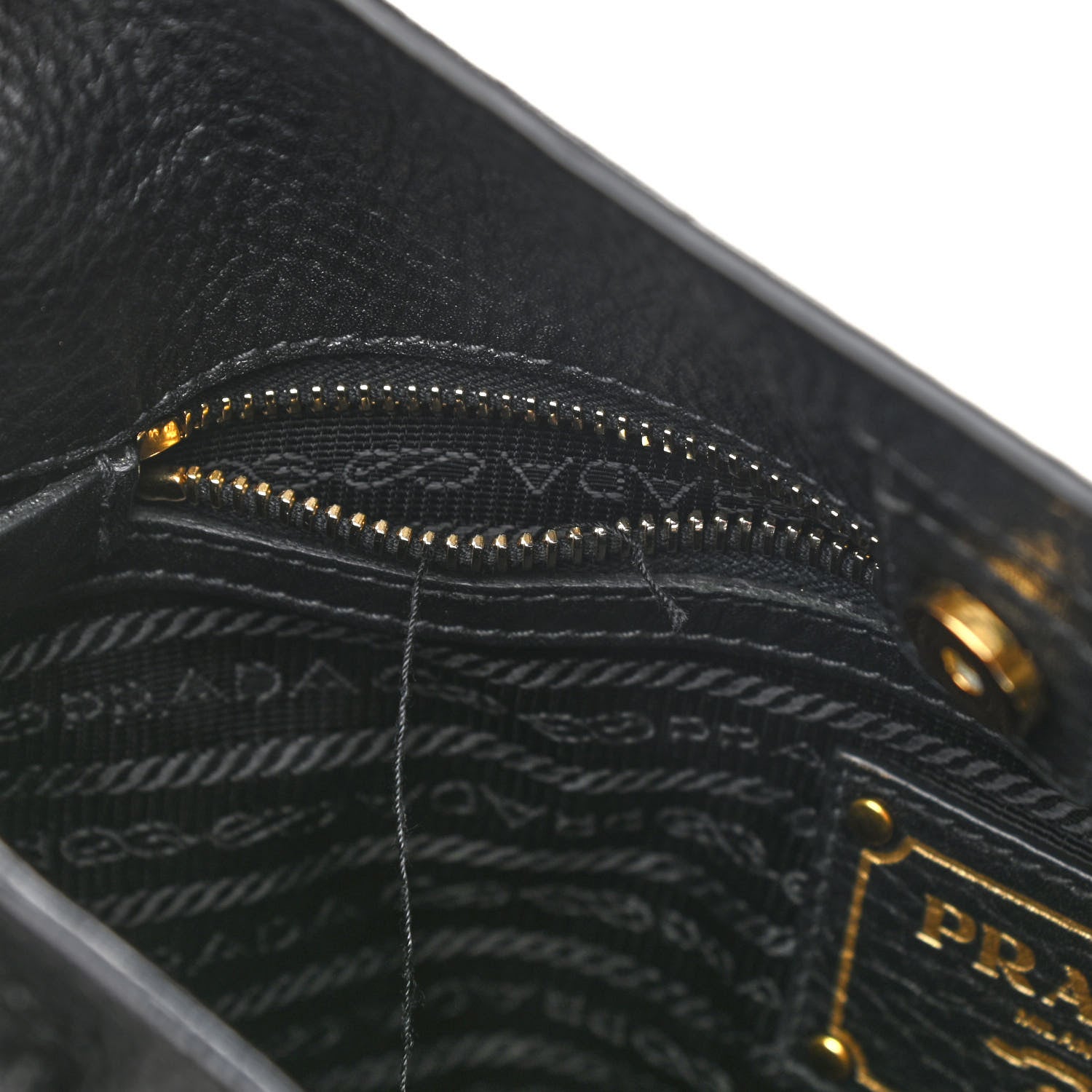 Prada Vitello Daino Tote Black 9 of 12