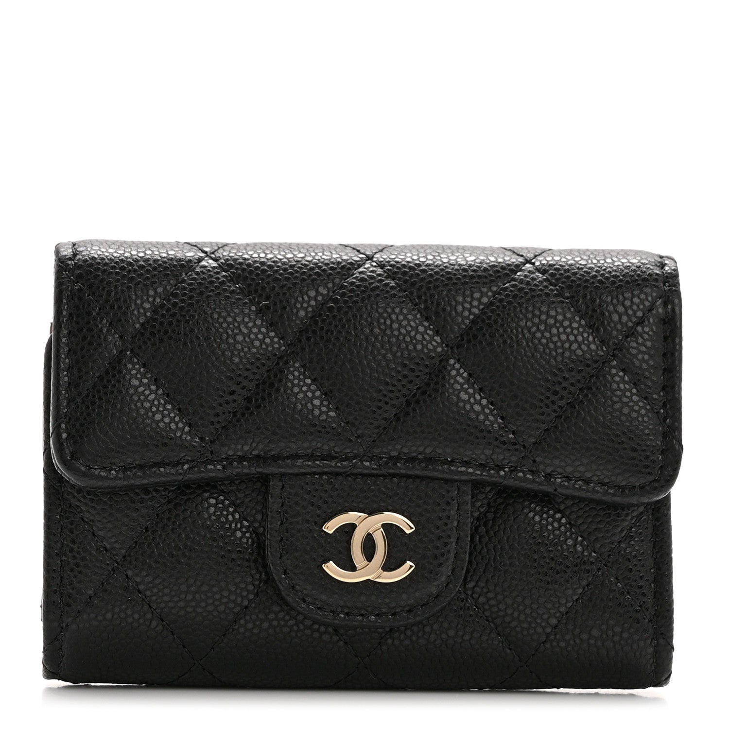 Chanel Caviar Quilted Classic 4 Key Holder Wallet Black 1 of 9