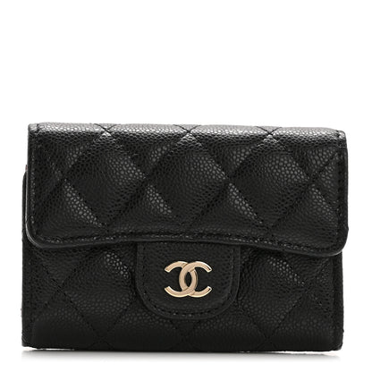 Chanel Caviar Quilted Classic 4 Key Holder Wallet Black 1 of 9