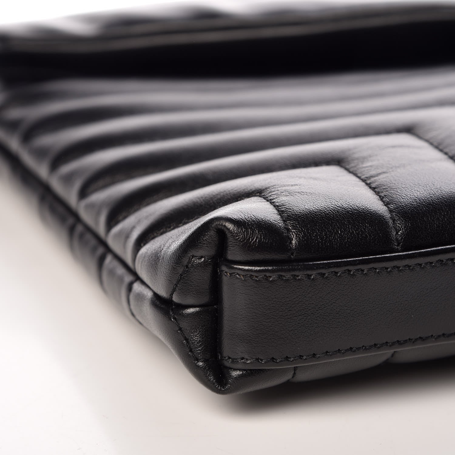 Saint Laurent Calfskin Y Quilted Monogram Loulou Document Holder Black 5 of 11