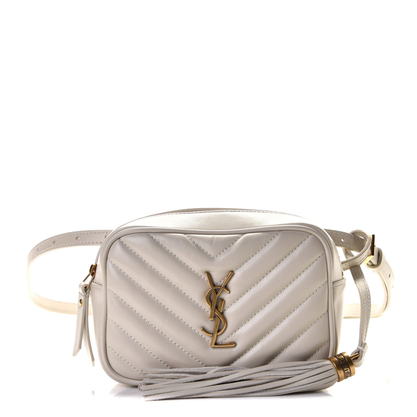 Calfskin Matelasse Monogram Lou Belt Bag Ivory