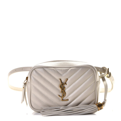 Saint Laurent Calfskin Matelasse Monogram Lou Belt Bag Ivory 1 of 7