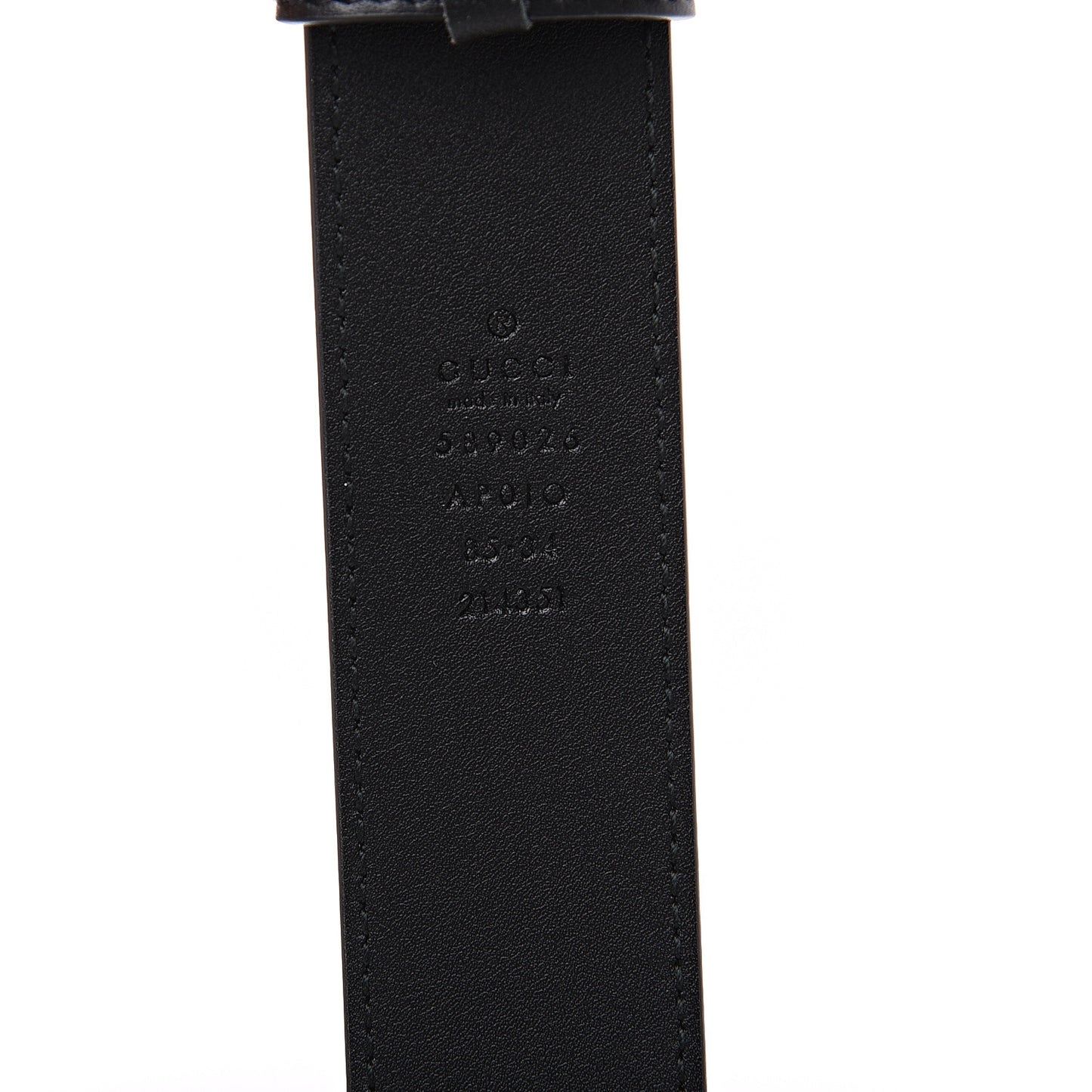 Moon Calfskin Crystal Tiger Head G Buckle 35mm Belt 85 34 Black