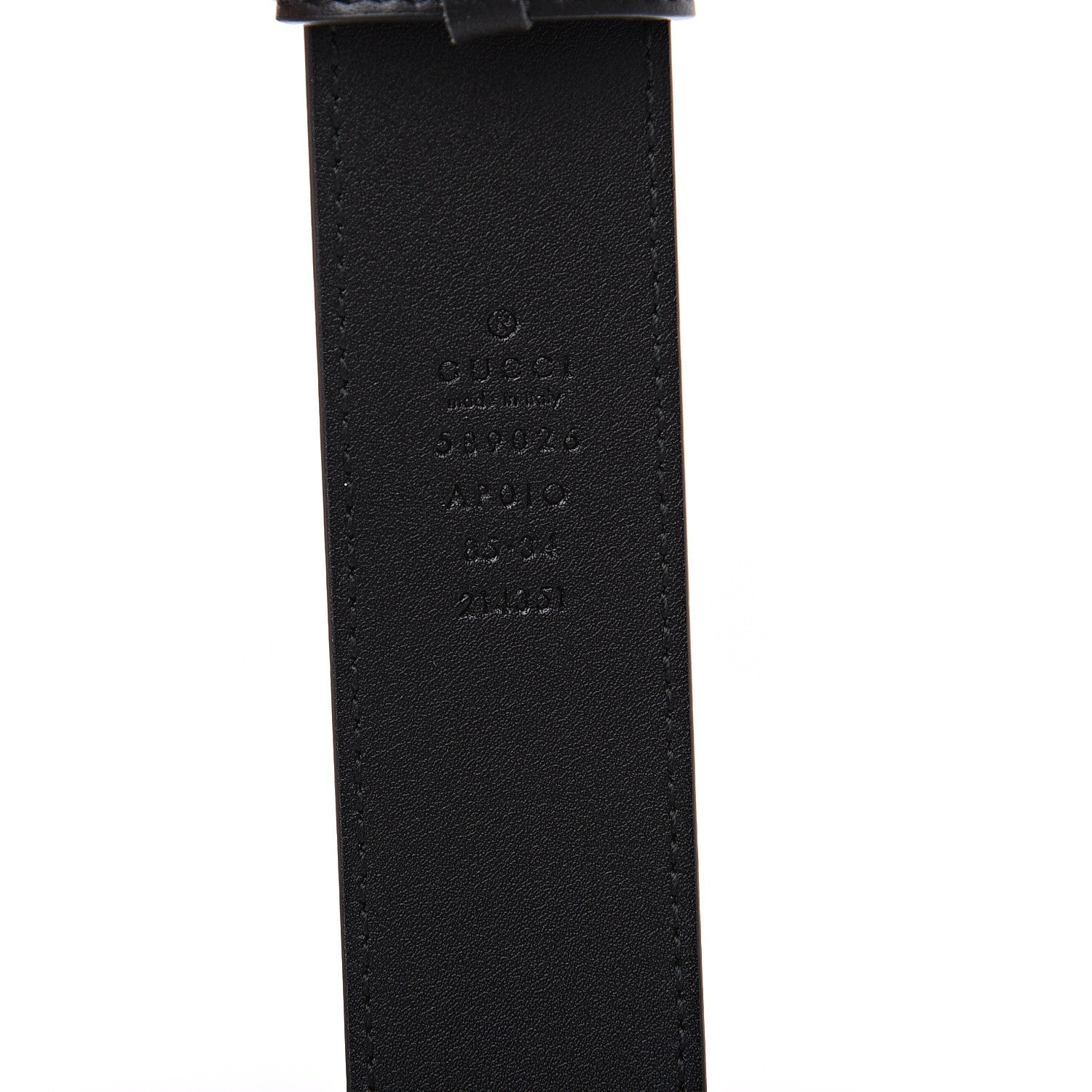 Gucci Moon Calfskin Crystal Tiger Head G Buckle 35mm Belt 85 34 Black 4 of 6