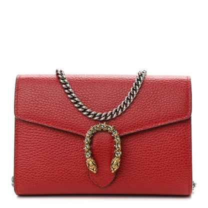 Gucci Calfskin Mini Dionysus Chain Wallet Hibiscus Red 1 of 11