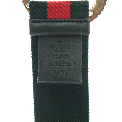 Gucci Canvas Torchon Double G Web Belt 90 36 Verde 3 of 5