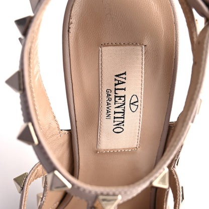 Valentino Garavani Patent Nappa Rockstud Ankle Strap 100mm Pumps 35.5 Black Poudre 8 of 9