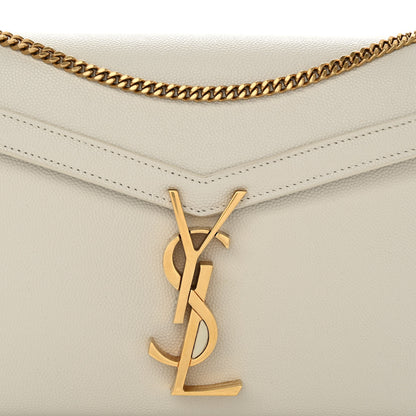 Saint Laurent Grain De Poudre Monogram Cassandra Chain Wallet Crema Soft 7 of 10