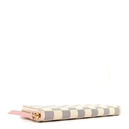 Louis Vuitton Damier Azur Clemence Wallet Rose Ballerine 4 of 7