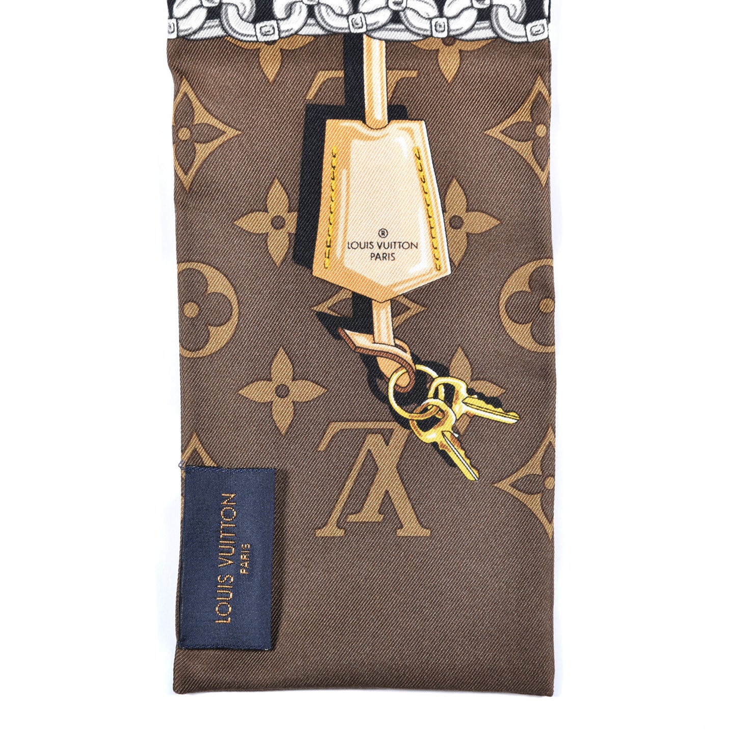 Silk Monogram Confidential Bandeau Brown