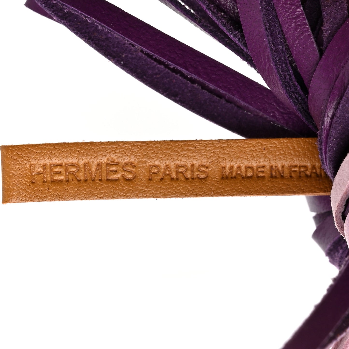 Lambskin Tri-Color Carmen Tassel Key Holder Sesame Mauve Sylvestre