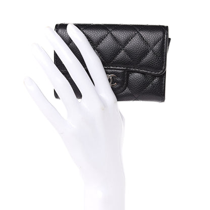 Chanel Caviar Quilted Flap Card Holder Black 2 of 9
