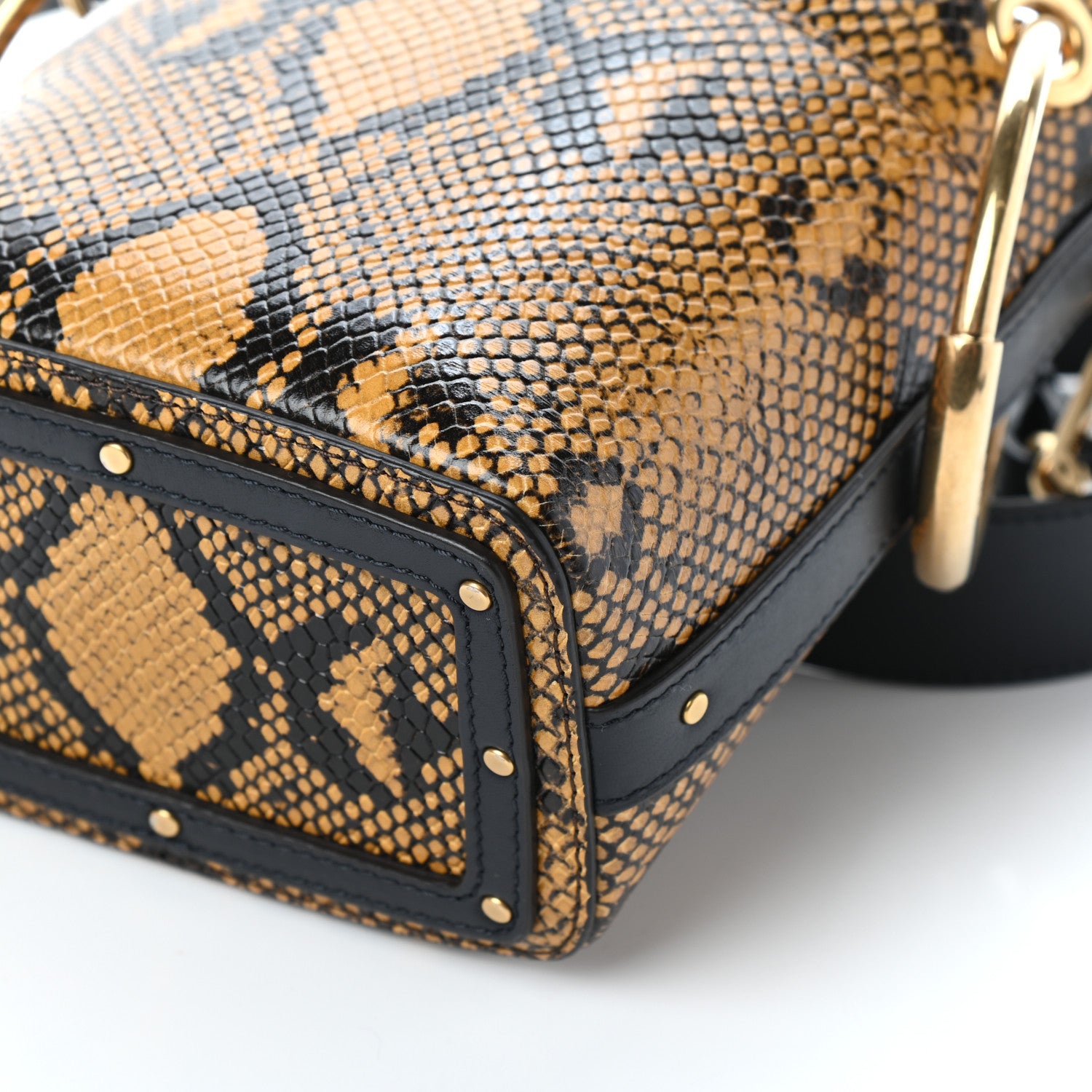 Chloe Python Embossed Calfskin Mini Roy Bucket Bag September Sun 9 of 9