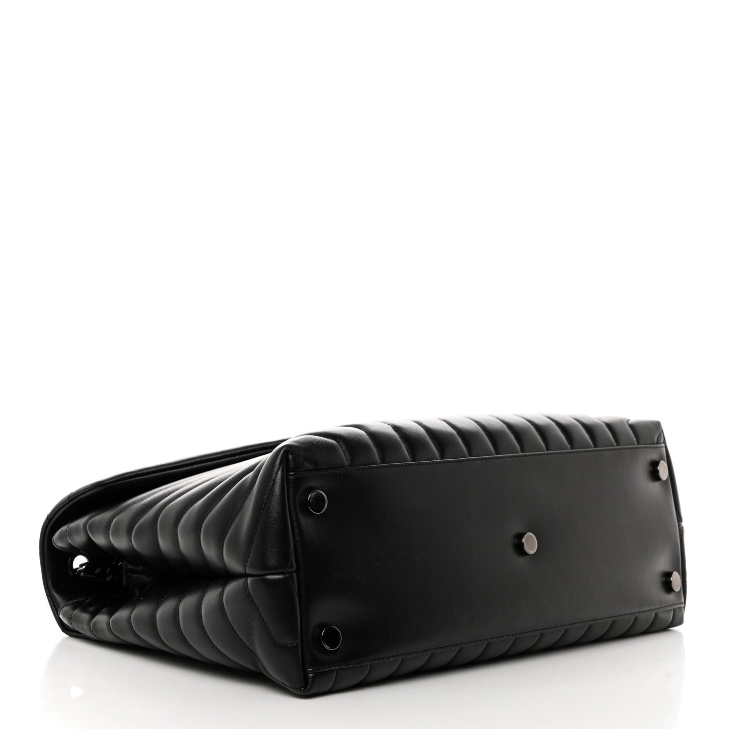 Saint Laurent Calfskin Y Quilted Monogram Monochrome Large Loulou Chain Satchel Black 4 of 10