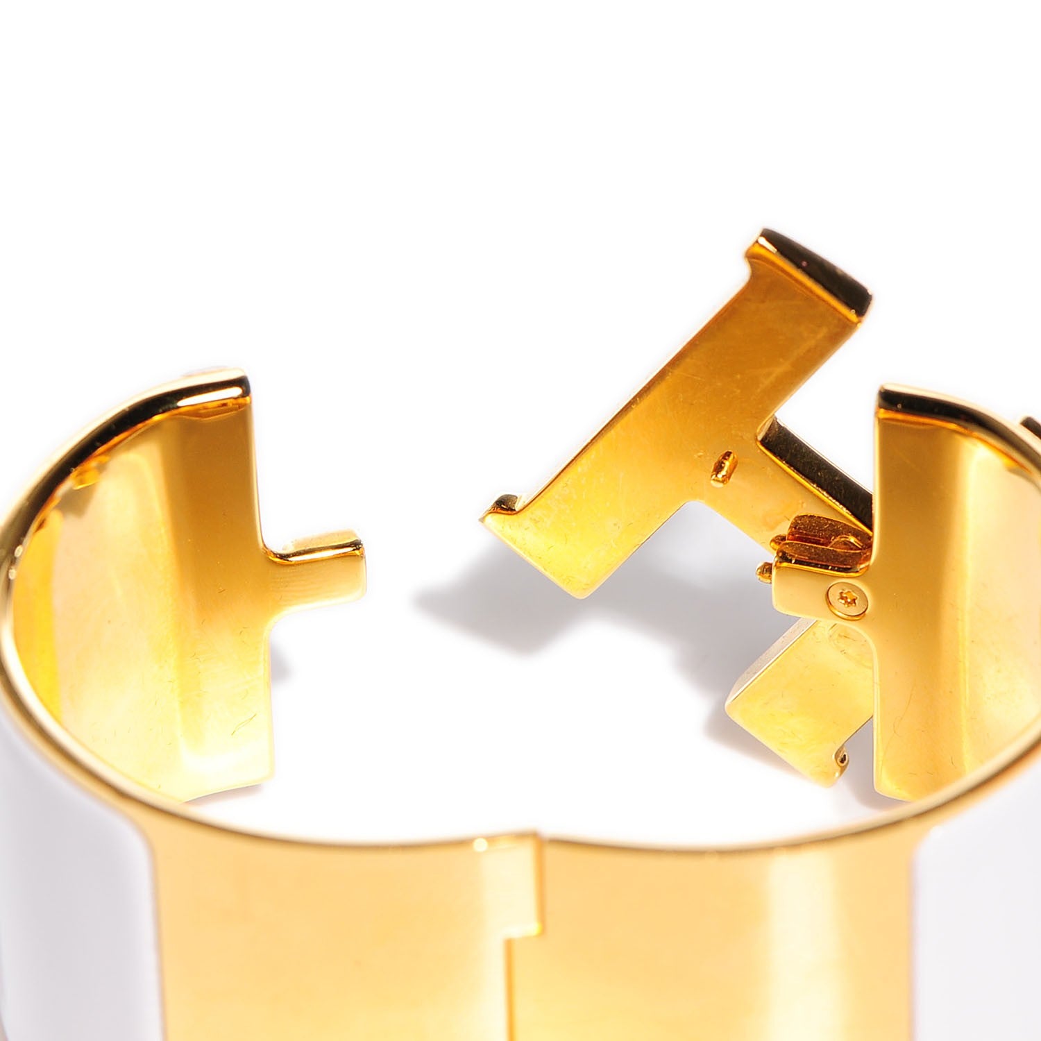 Hermes Enamel Extra Wide Clic Clac H Bracelet PM White 5 of 6