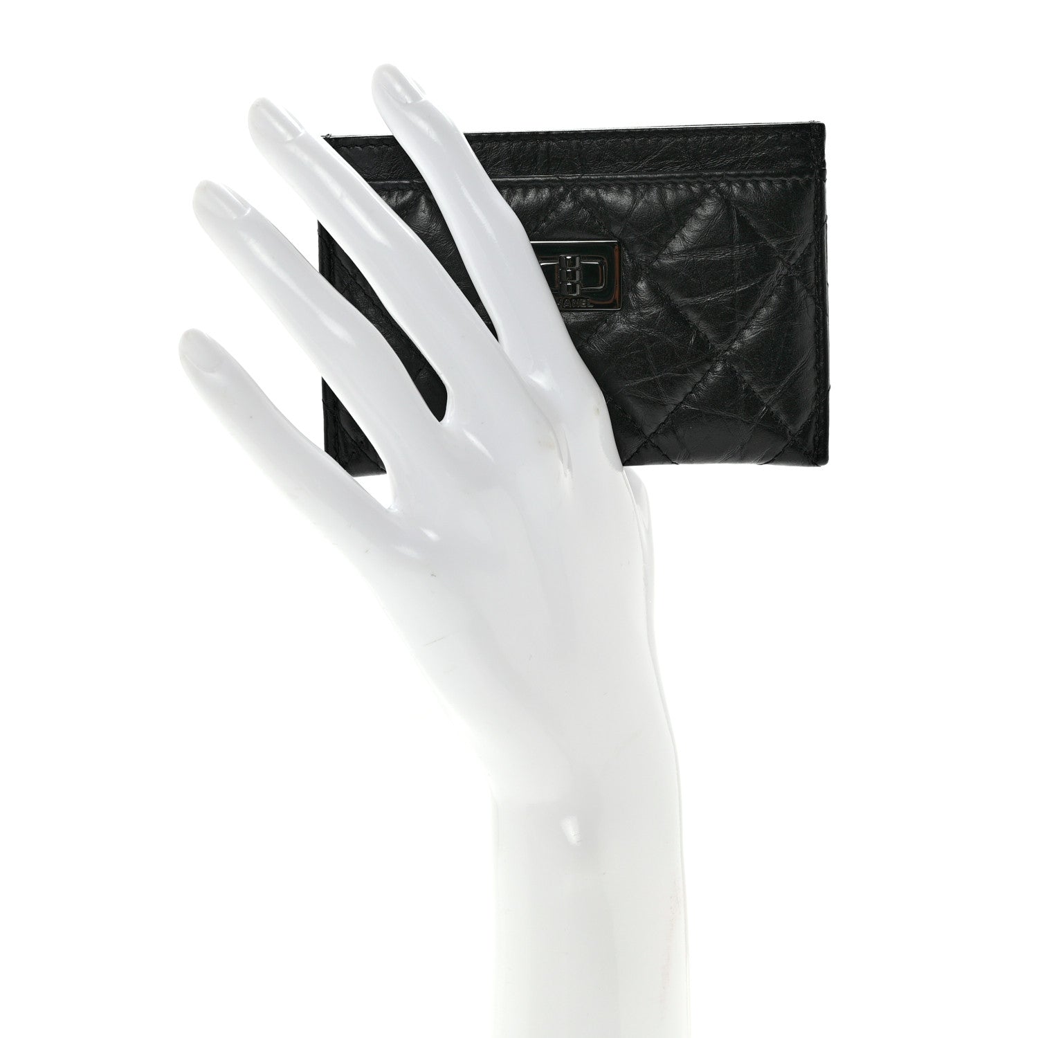 Chanel Aged Calfskin Quilted Reissue Card Holder So Black 2 of 11