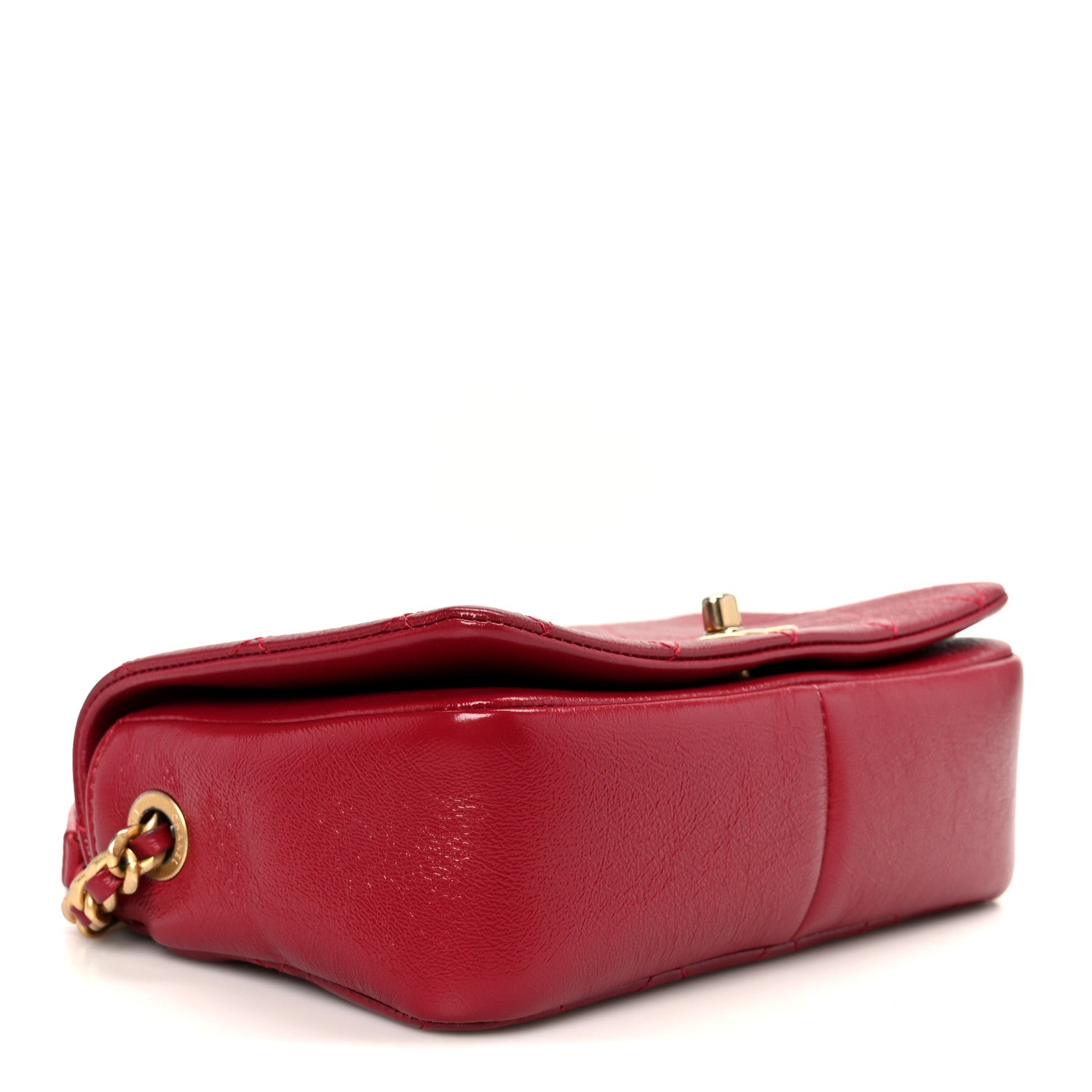 Chanel Shiny Lambskin Quilted Small Fashion Therapy Flap Bag Red 4 of 11