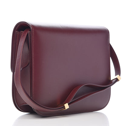 Celine Box Calfskin Medium Classic Box Flap Bag Burgundy 3 of 12