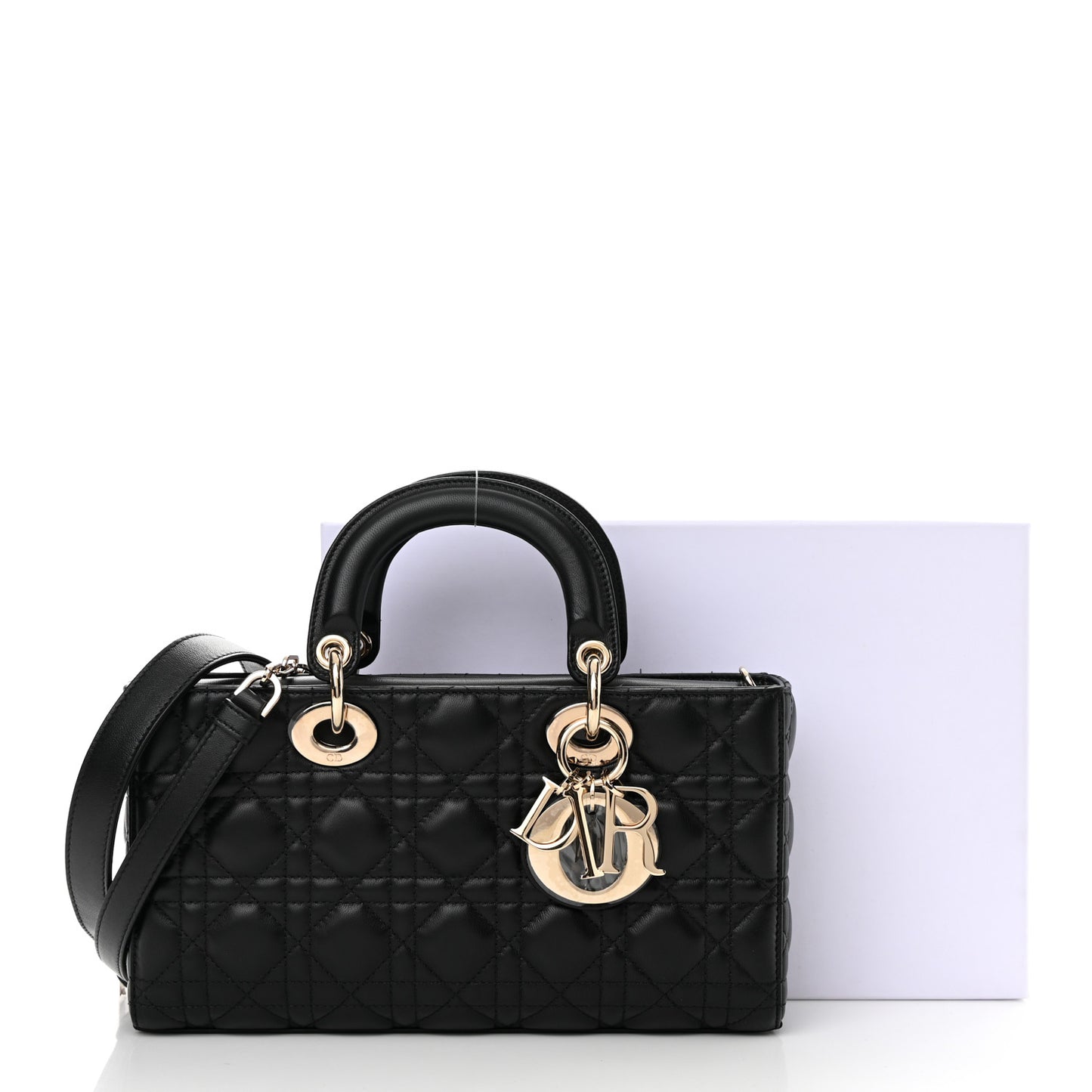 Lambskin Cannage Lady D-Joy Black