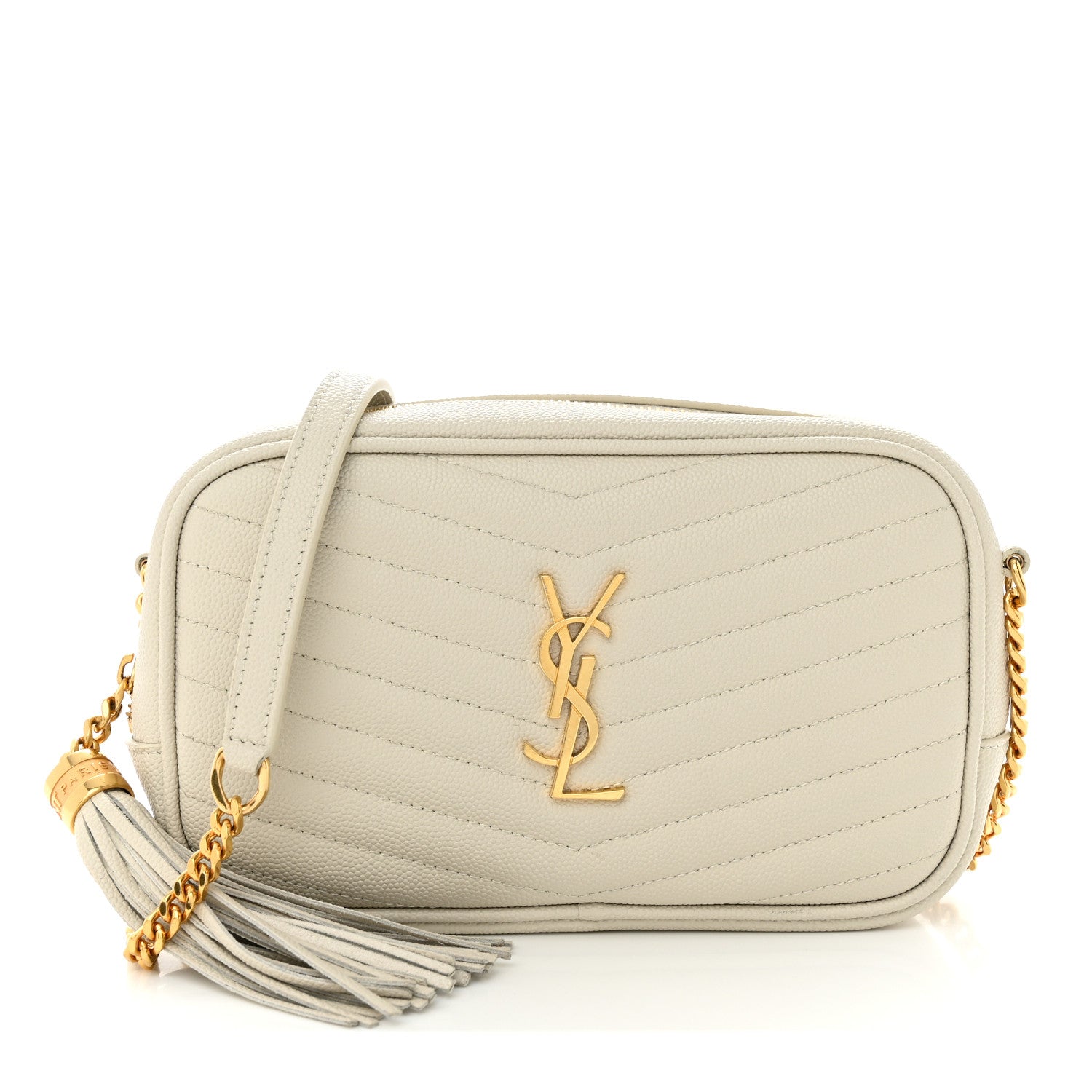 Saint Laurent Grain De Poudre Matelasse Monogram Mini Lou Camera Bag Crema Soft 1 of 11