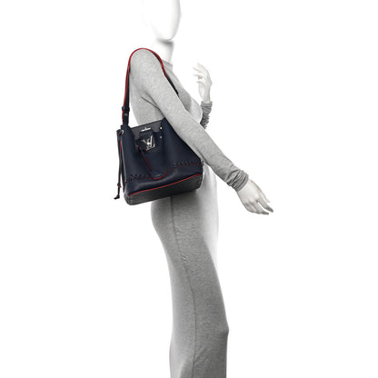 Louis Vuitton Soft Calfskin Braided Lockme Bucket Marine Rouge 2 of 11