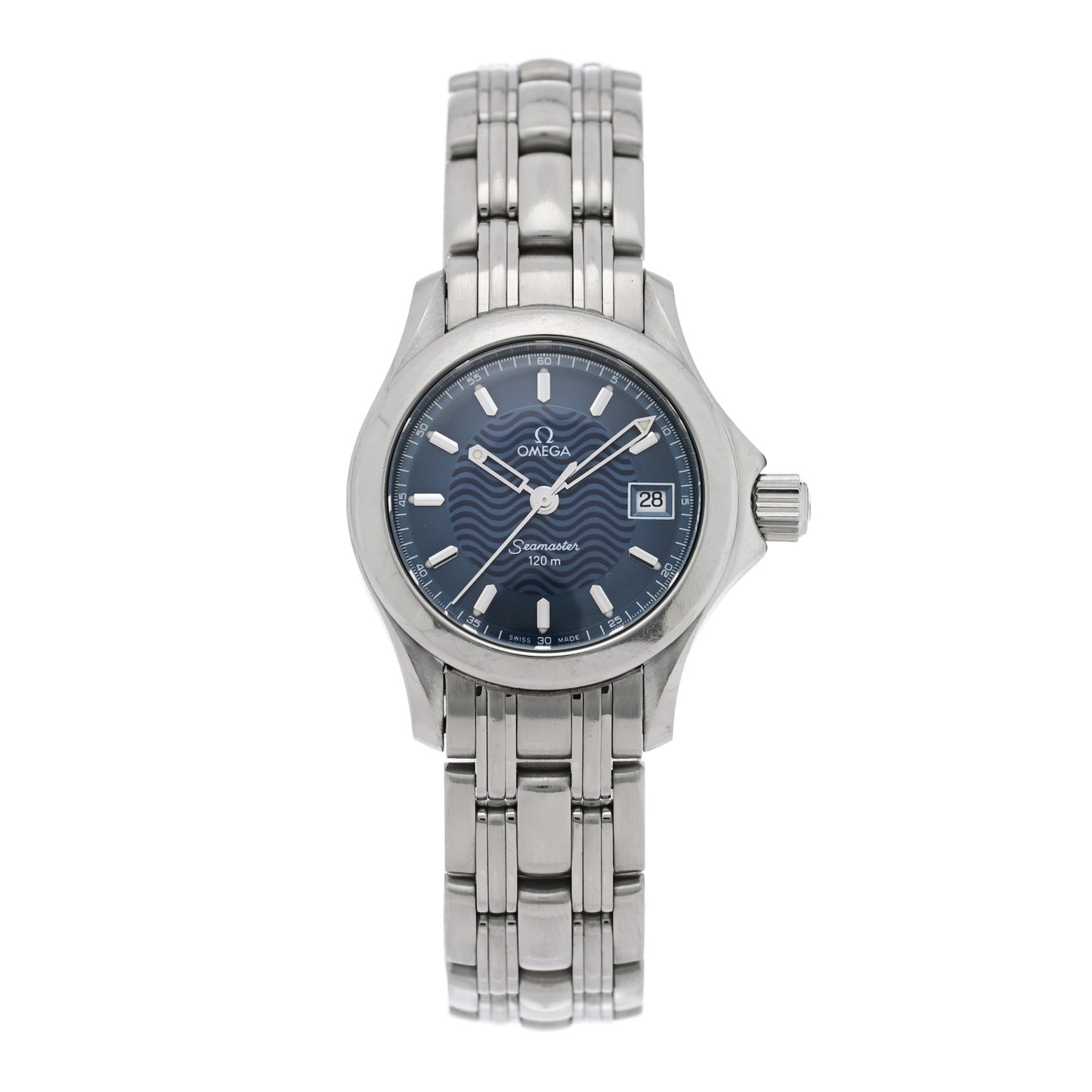 Stainless Steel 28mm Seamaster Quartz Watch Blue 2581.81
