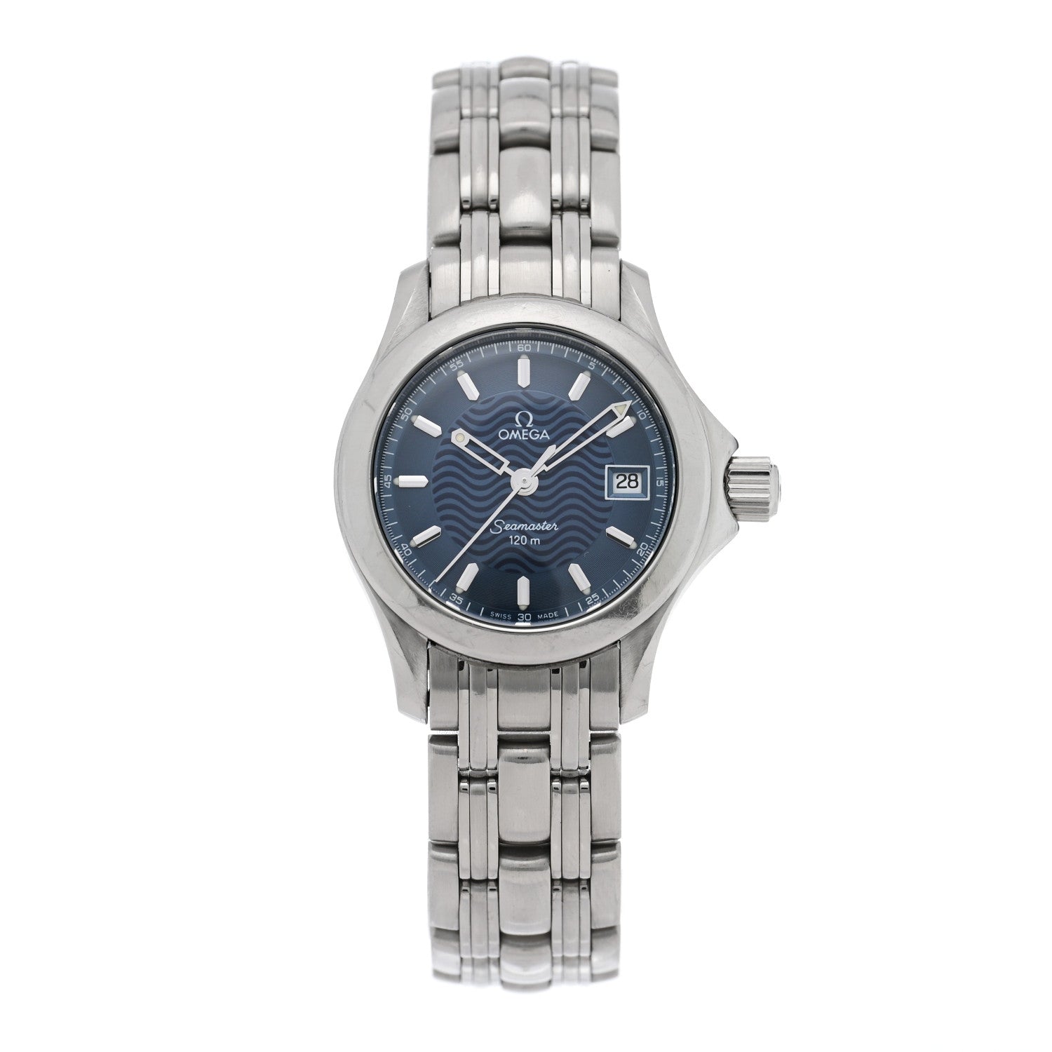 Omega Stainless Steel 28mm Seamaster Quartz Watch Blue 2581.81 1 of 4