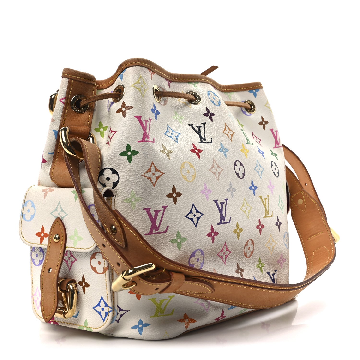 Louis Vuitton Monogram Multicolor Petit Noe White 3 of 9