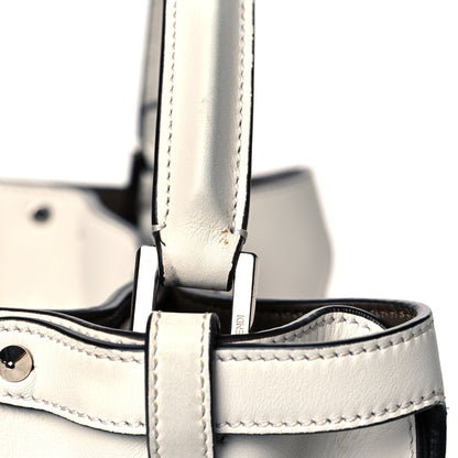 Fendi Vitello Seta Glazed Fabric FF 1974 Medium Peekaboo X-Lite White Ice Mogano Panna 18 of 18
