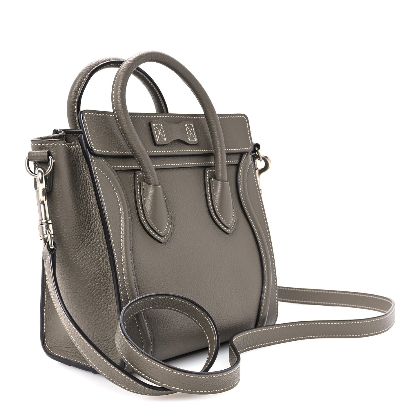 Drummed Calfskin Nano Luggage Souris
