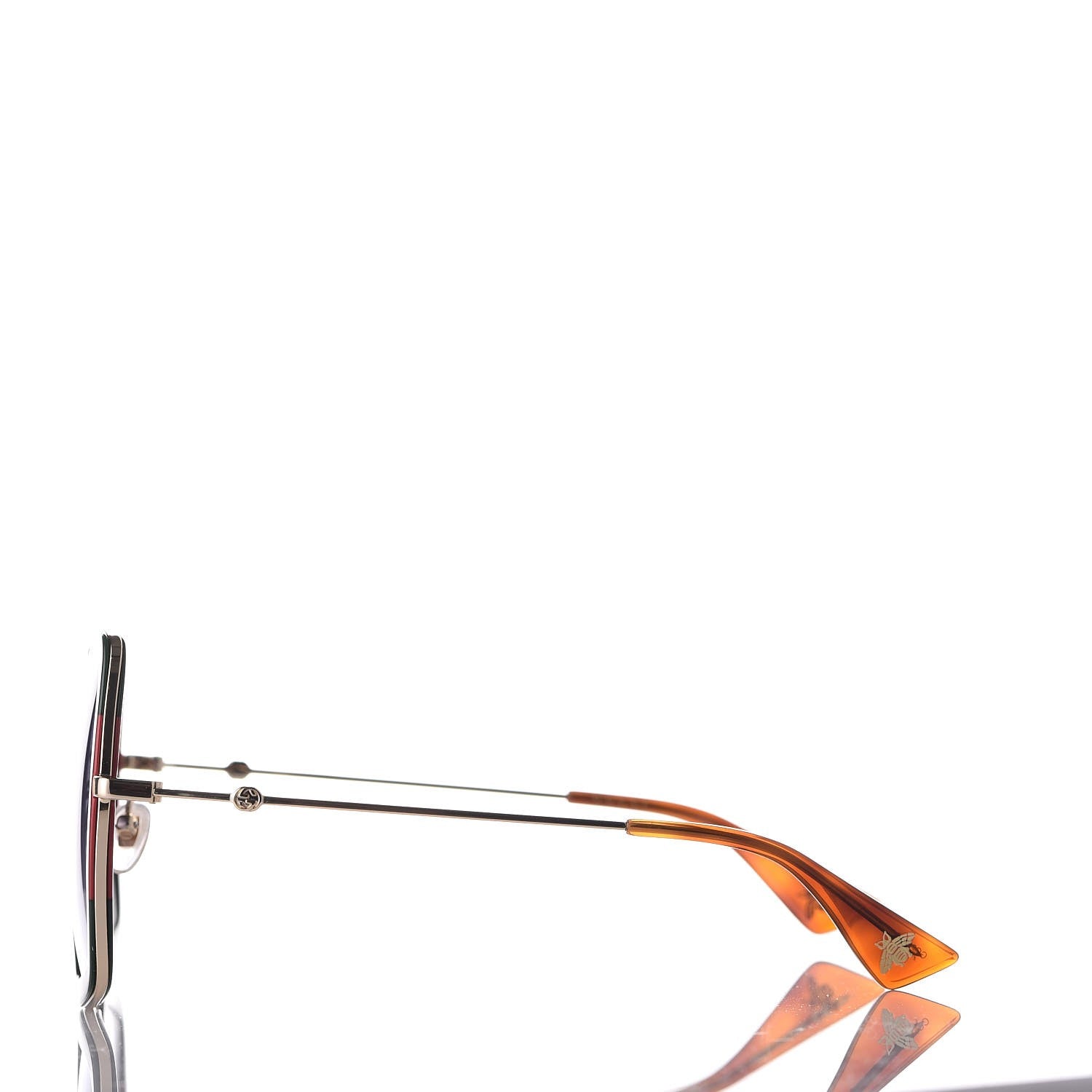 Gucci Square Frame Web GG0106S Sunglasses Tortoise 3 of 8