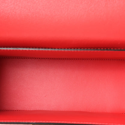 Gucci Calfskin Suede Snakeskin Valentines Day Small Padlock Bamboo Shoulder Bag Red Pink Multicolor 5 of 9
