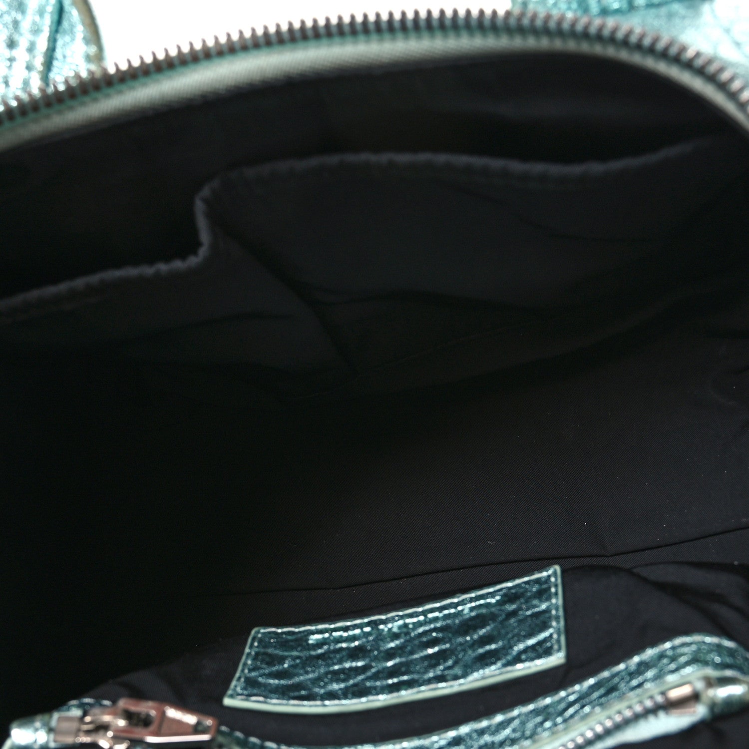 Alexander Wang Metallic Pebbled Lambskin Lambskin Rocco Teal Silver Hardware 5 of 11