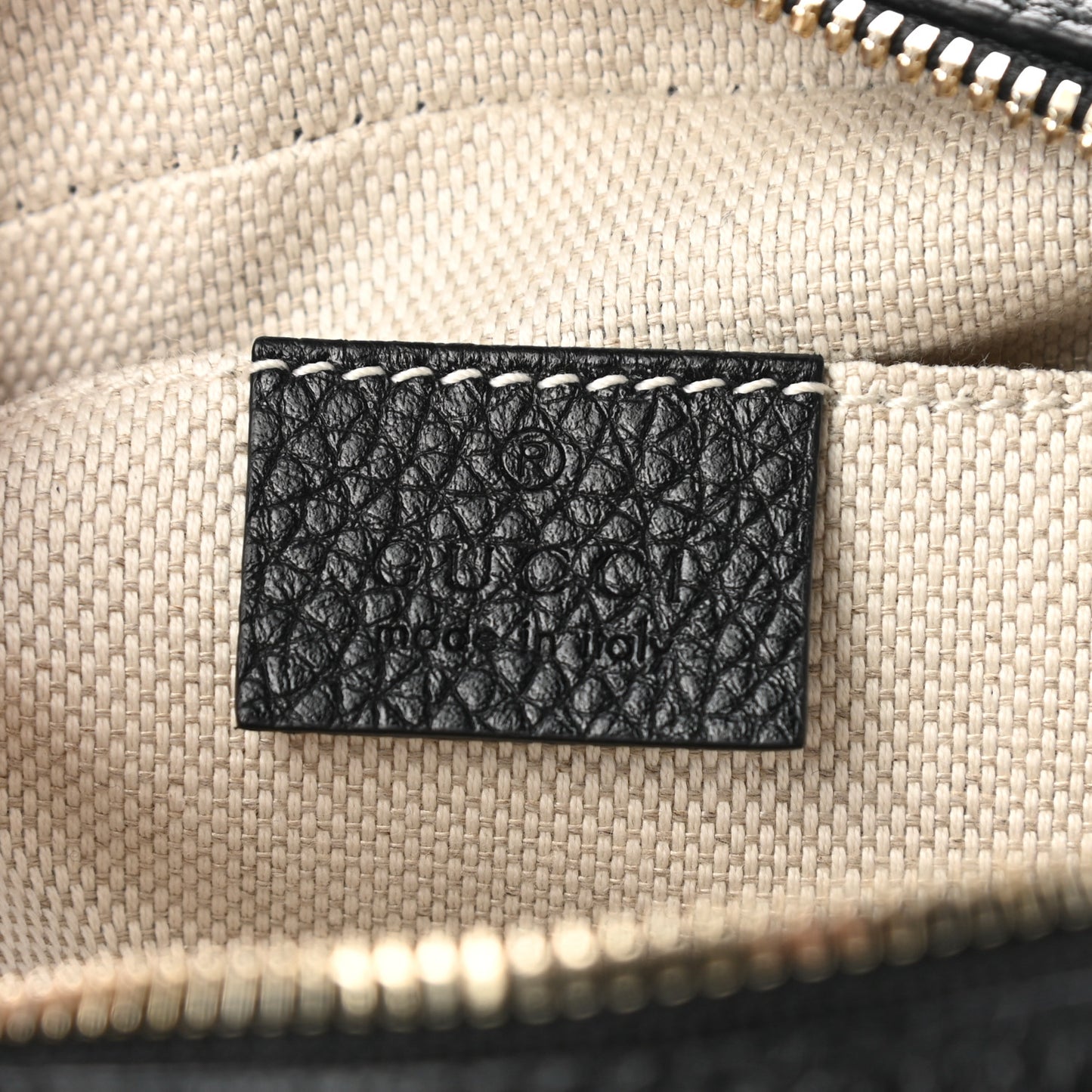 Pebbled Calfskin Small Soho Disco Bag Black