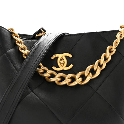 Chanel Calfskin Stitched Easy Mood Hobo Black 8 of 11
