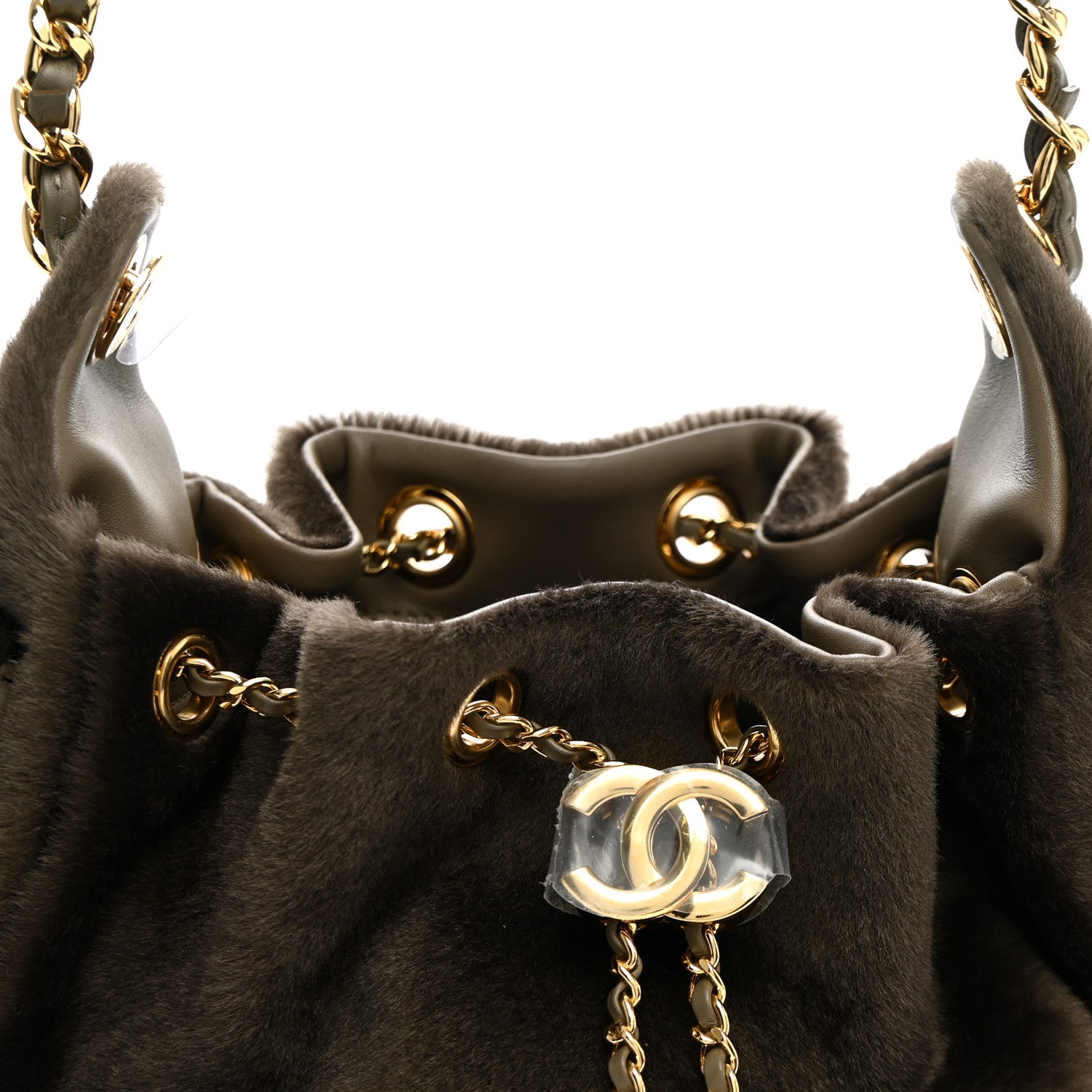 Chanel Pony Hair Mini Chanel 25 Handbag Dark Khaki 8 of 10